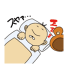 熊の着ぐるみを被ったおっさん。（個別スタンプ：9）