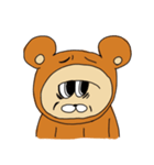 熊の着ぐるみを被ったおっさん。（個別スタンプ：23）