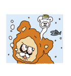 熊の着ぐるみを被ったおっさん。（個別スタンプ：25）