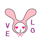 かぶりうさぎ（個別スタンプ：4）
