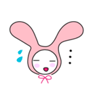 かぶりうさぎ（個別スタンプ：10）