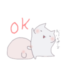 ぽっちゃりうさぎとねこの日常スタンプ（個別スタンプ：5）