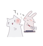 ぽっちゃりうさぎとねこの日常スタンプ（個別スタンプ：26）