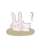 ぽっちゃりうさぎとねこの日常スタンプ（個別スタンプ：39）