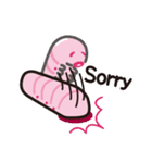 Pinkworm (English)（個別スタンプ：4）