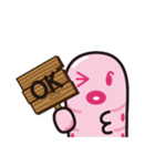 Pinkworm (English)（個別スタンプ：17）