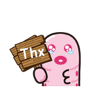 Pinkworm (English)（個別スタンプ：18）