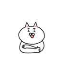 文字なし白ねこ（個別スタンプ：40）