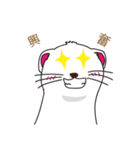 Cute white mink（個別スタンプ：35）