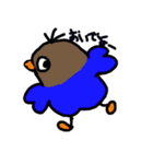 青ボタンインコスタンプ2（個別スタンプ：5）