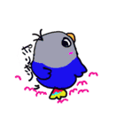 青ボタンインコスタンプ2（個別スタンプ：32）