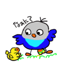 青ボタンインコスタンプ2（個別スタンプ：38）