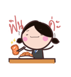 Office Lady straight face（個別スタンプ：8）