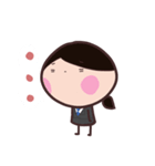 Office Lady straight face（個別スタンプ：10）