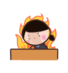 Office Lady straight face（個別スタンプ：15）
