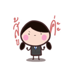 Office Lady straight face（個別スタンプ：24）
