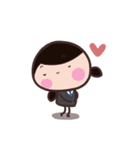 Office Lady straight face（個別スタンプ：30）