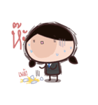 Office Lady straight face（個別スタンプ：35）