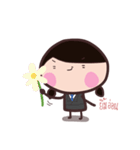 Office Lady straight face（個別スタンプ：36）