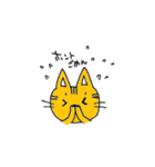 らくがきねこの顔スタンプ（個別スタンプ：8）