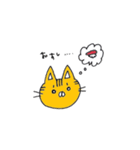 らくがきねこの顔スタンプ（個別スタンプ：36）