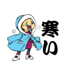 色々表情文字入り女の子（個別スタンプ：36）