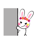 Five flowers rabbit(Chinese)（個別スタンプ：3）