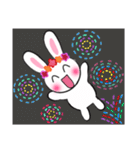 Five flowers rabbit(Chinese)（個別スタンプ：23）