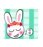 Five flowers rabbit(Chinese)（個別スタンプ：26）