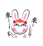 Five flowers rabbit(Chinese)（個別スタンプ：34）