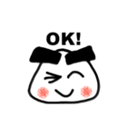 Onigiri with Thick Eyebrows（個別スタンプ：38）