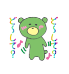 虹色べあー ★手書きのゆるクマ★（個別スタンプ：38）