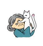 おばあさんと猫（個別スタンプ：26）