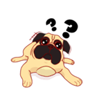 little dog pug Cartoon（個別スタンプ：8）