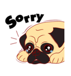 little dog pug Cartoon（個別スタンプ：10）