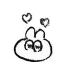 クレヨンなくまうさぎ（個別スタンプ：37）