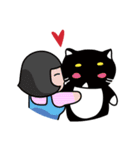 ちょっとふてぶてしいパンダみたいな猫（個別スタンプ：7）