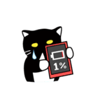 ちょっとふてぶてしいパンダみたいな猫（個別スタンプ：8）