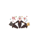 働く3匹（個別スタンプ：20）