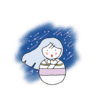 雪だるま女（個別スタンプ：9）