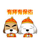 2 Shih Tzu Brothers-Chinese New Year（個別スタンプ：21）