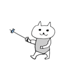 フェンシングをするネコ（個別スタンプ：13）