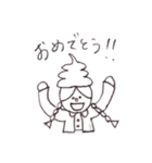へんてこ帽子の女の子（個別スタンプ：1）