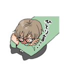 メガネ男子にVネック（個別スタンプ：13）