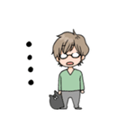 メガネ男子にVネック（個別スタンプ：28）