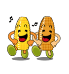 Grilled corn and lovely corn（個別スタンプ：19）