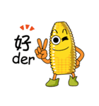 Grilled corn and lovely corn（個別スタンプ：34）