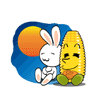 Grilled corn and lovely corn（個別スタンプ：35）