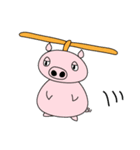 ヘリ子ブタ（個別スタンプ：1）