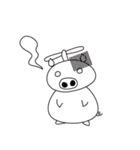 ヘリ子ブタ（個別スタンプ：12）